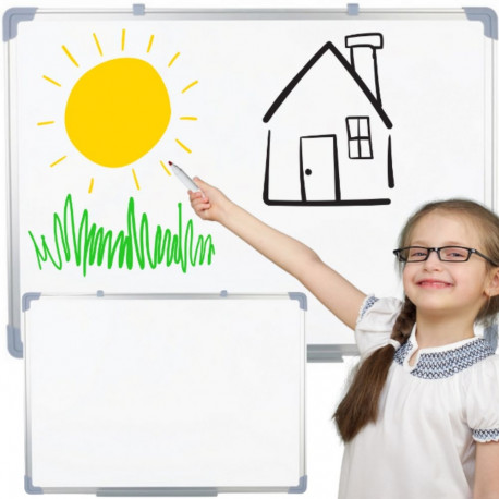 Multifunktsionaalne valge magnet-valgetahvel 90x60cm