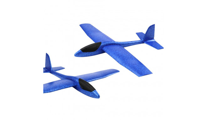 Duży Samolot Styropianowy Piankowy Lekki Szybowiec Niebieski 68CM