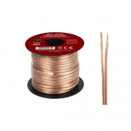 73-363# Przewód głośnikowy 2x0,75mm przezroczysty 25m