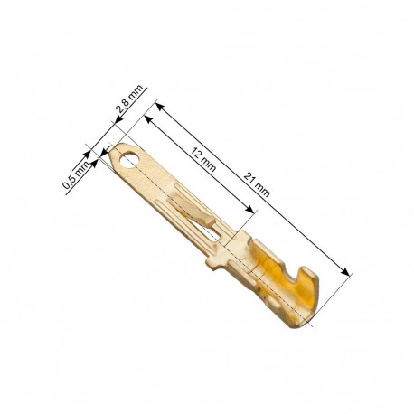 43-100# Konektor nieizolowany płaski męski 2,8/12 100szt.