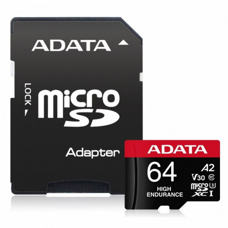 Memory card microSD card High Endurance 64GB UHS1 U3 V30 A2 100/80MB/s + Adapter