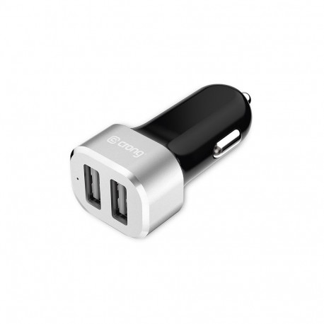 Car charger 2xUSB 2.4A aluminium
