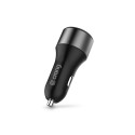 Car charger USB-C PD 45W + USB QC 3.0 18W black