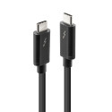 USB-kaabel USB-C USB-C 2.0m Lindy Thunderbolt3 Passive, must, Power Delivery kuni 60W, UHD 4K 4096x2
