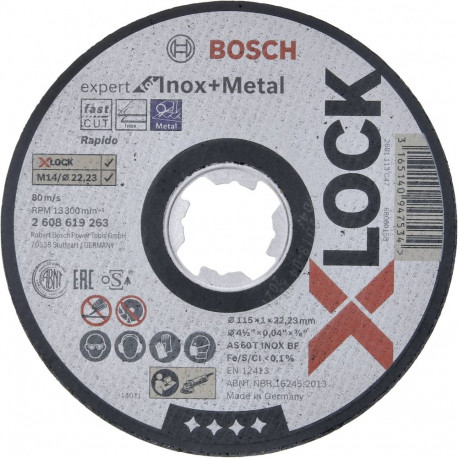 Bosch X-LOCK lõikeketas INOX 115x1mm
