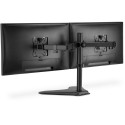 "Monitorhalterung für 2 Monitore 2x 15-32"" 2x 8KG DIGITUS schwarz Standfuß DA-90401"
