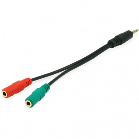 "Equip Audiokabel 3.5mm 1x/2x St/Bu 0.15m Y-Kabel"