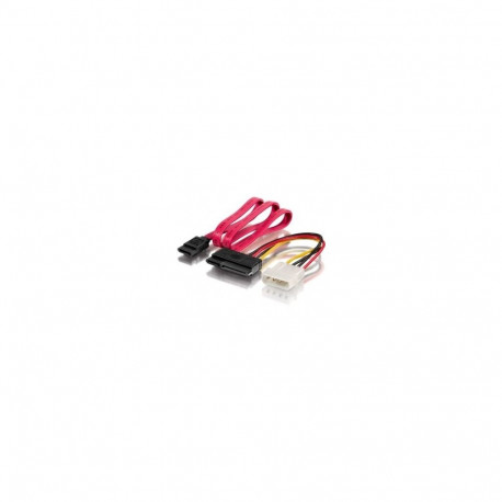"Equip Stromkabel SATA 15+7pol Bu > 4pin+SATA 7pin St/B Polybeutel"
