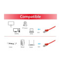 "Equip Patchkabel Cat6A U/FTP 2xRJ45 1.00m rot Flach LSZH Polybeutel"