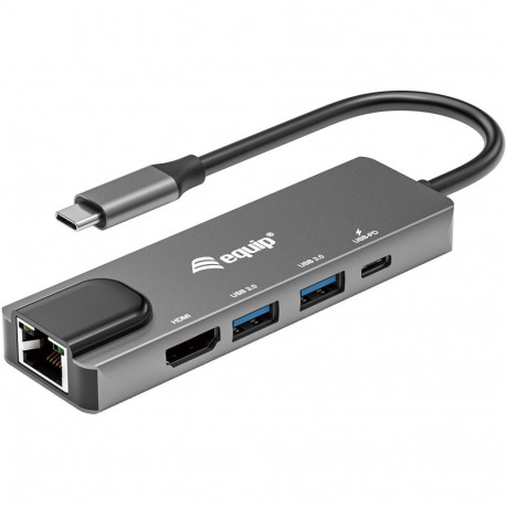 "Equip Dock USB-C->HDMI.2xUSB3.0.GbE.100WPD 25cm si"