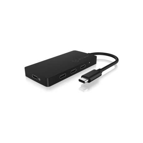 "USB-C HUB 4Port ICY BOX 4xUSB-C 1xPower Delivery 100W passiv Black"