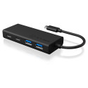 "USB HUB 5Port ICY BOX 2xUSB3.0 2xUSB-C 1xUSB Power Delivery 60W SuperSpeed passiv Black"
