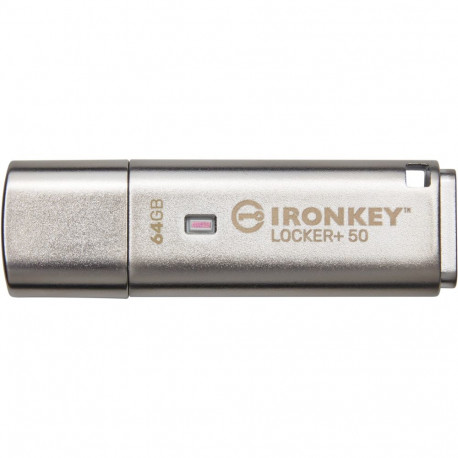"STICK 64GB USB 3.2 Kingston IronKey Locker+ 50"