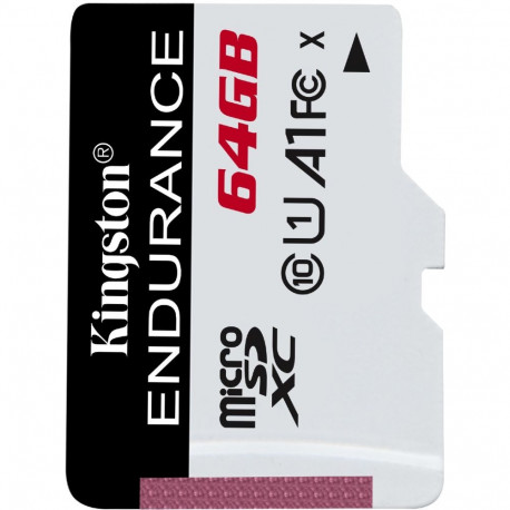 "CARD MicroSD Card 64GB Kingston SDXC High Endurance (Class1) retail"