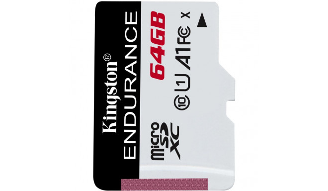 "CARD MicroSD Card 64GB Kingston SDXC High Endurance (Class1) retail"