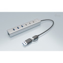 "D I-TEC USB-C/USB-A Charging Metal HUB 7 Port 3x USB-C 3.2 Gen. 1 4x USB-A 3.2 Gen. 1"
