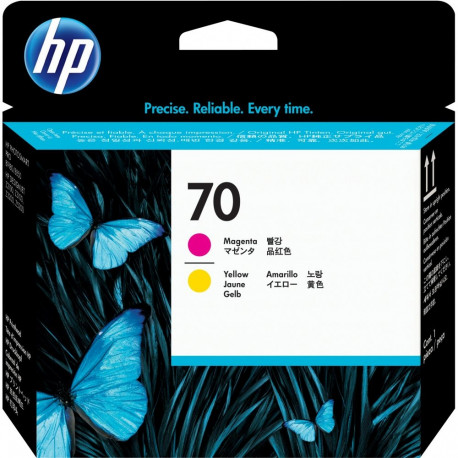 "HP 70 original printhead C9406A magenta and yellow standard capacity 1-pack"