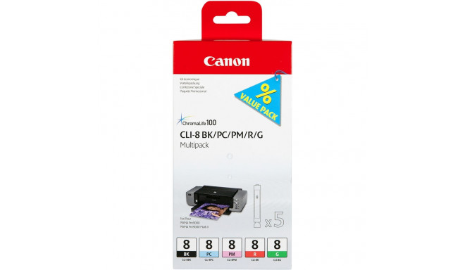 "Canon Tinte CLI-8 BK/PC/PM/R/G BLISTERD Multipack"