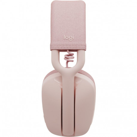 "Logitech Zone Vibe 100 Headset full size Bluetooth wireless rose"