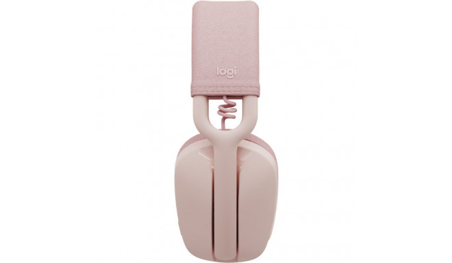 "Logitech Zone Vibe 100 Headset full size Bluetooth wireless rose"