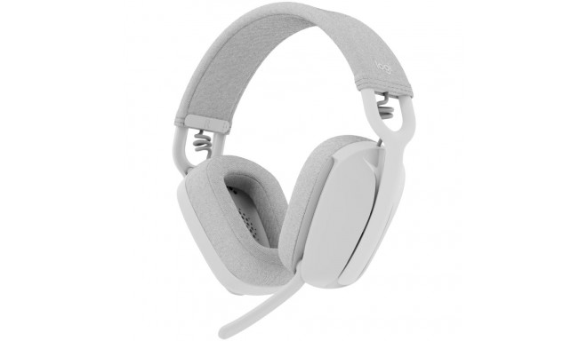 "Logitech Zone Vibe 100 Headset full size Bluetooth wireless off-white"
