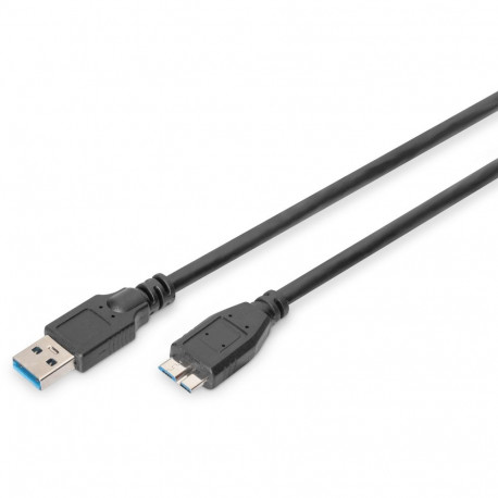 "DIGITUS USB 3.0 Anschlusskabel Typ A -mikro B St/St 1.0m, sw"