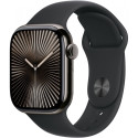 "APPLE Watch Series 10 GPS + Cellular 42mm Slate Titanium Case with Black Sport Band - S/M"