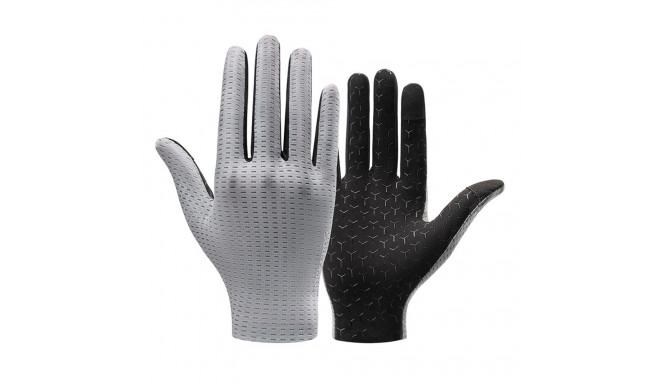 Rockbros Breathable Full Finger Cycling Gloves, Size: L - Gray