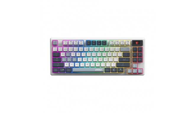 MSI FORGE GK600 TKL WIRELESS SKY | Gaming Keyboard | Wireless | US | Bluetooth | 2.4 GHz, Bluetooth,