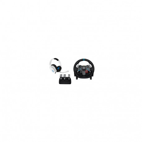 LOGITECH G29 Driving Force rool PlayStation5 ja PlayStation4 jaoks valge USB