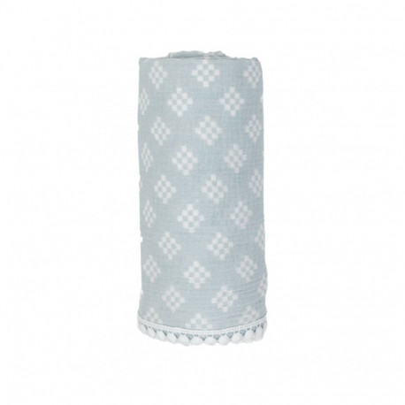 Lodger Swaddle Tribe Muslin cotton diaper 120x120 cm Ice Flow SWT 105