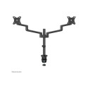 NEOMOUNTS SCREEN DESK MOUNT FOR TWO SCREENS BLACK (CLAMP+GROMMET)