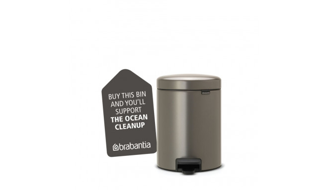 BRABANTIA waste bin with pedal NewIcon 5 l Platinum 112683