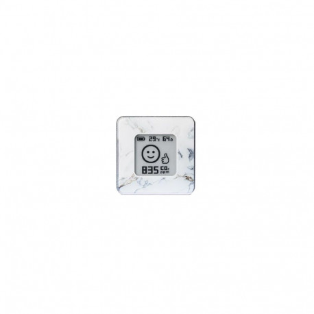 AIRVALENT home air quality sensor Silver/Marble