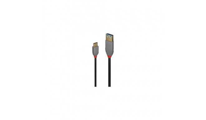 Lindy USB 3.1 kaabel Typ A/C 5A PD Anthra Line M/M 0.5m