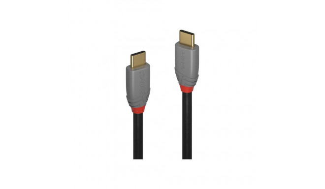 Lindy 1m USB 3.2 Type C to C kaabel 20Gbps 5A PD Anthra Line 4002888369015