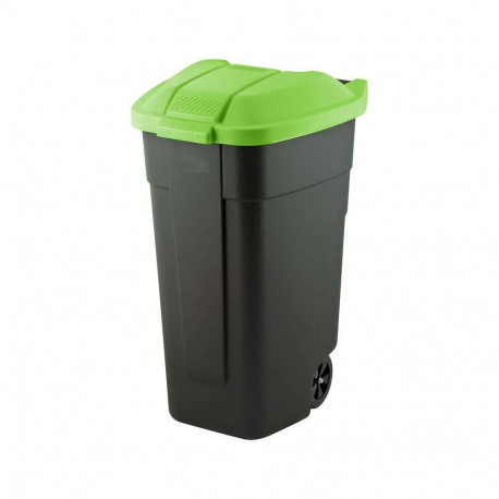 Curver ratastel prügikast 110L must/roheline 0812900847