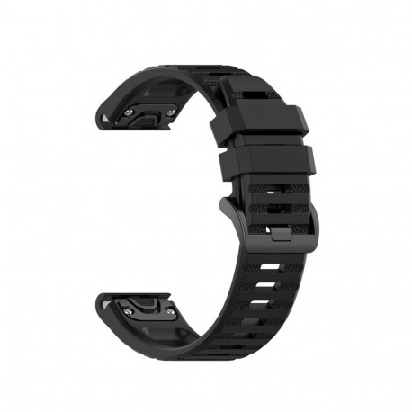 Fixed QuickFit silikoonrihm, 22 mm, must