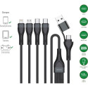 4smarts USB-kaabel USB-A + USB-C - 2x USB-C + Lightning + microUSB 1,2 m must (541023)