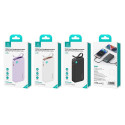 USAMS Powerbank sisseehitatud kaabliga 10000 mAh PD 20W kiirlaadimine XY seeria must/must 10KCD22501