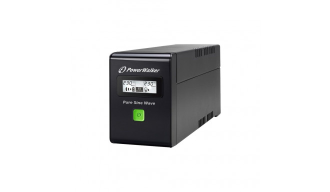 POWERWALK VI 600 SW FR Power Walker line-interactive UPS 600VA 2x PL 230V, puhas siinus, RJ11/RJ45, 
