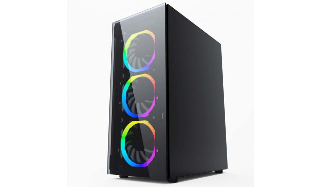 Gembird CCC-FC-1500RGB arvutikorpus midi-tower must, läbipaistev