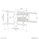 Neomounts WL40S-850BL18 teleri seinakinnitus 43-86" - täisliikuv - kiire paigaldus