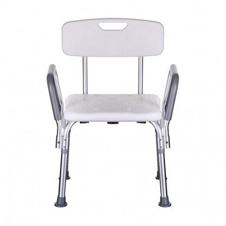 Shower chair with backrest and armrests