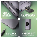 Axagon HMC-12GM2 sülearvuti dokk/portide kordaja juhtmega USB 3.2 Gen 2 (3.1 Gen 2) Type-C hall