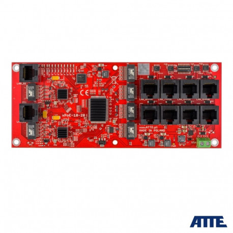 xPoE-10-20A-OF 10-portine PoE lüliti ATTE