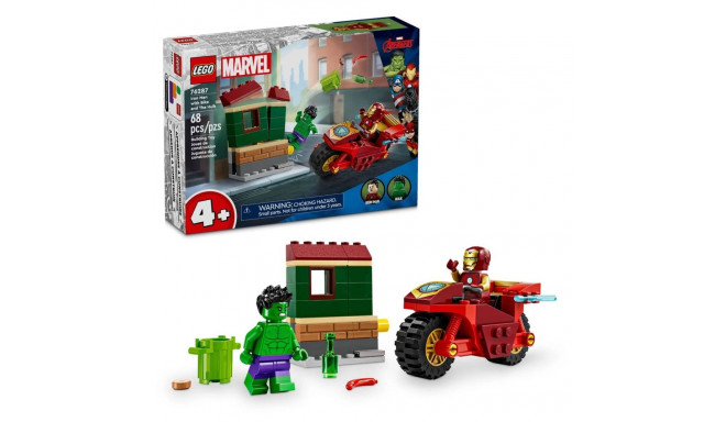 LEGO Super Heroes 76287 Raudmees mootorrattaga ja Hulk