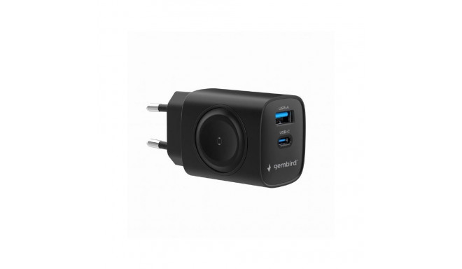 Gembird CHARGER USB 2IN1 20W 2PORT/TA-UC-PDQCW20-01-BK