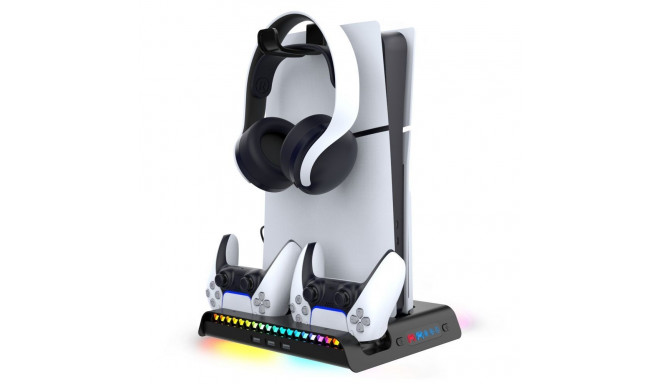 - iPega P5S006 Multifunctional Charging RGB Stand with Cooling for PS5 Slim Black