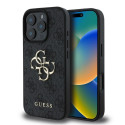 Guess - Guess PU 4G Metal Logo Case for iPhone 16 Pro Max Grey